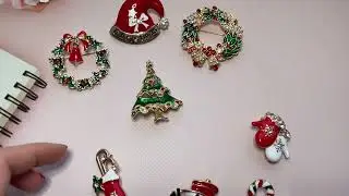 Різдвяні / Новорічні брошки металеві