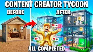 Roblox Content Creator Tycoon… COMPLETED!