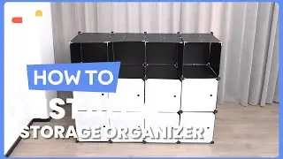 How to Install the 16-Cube Storage Organizer with Doors and Hanging Rods | JZ10058 