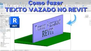 Como fazer TEXTO VAZADO NO REVIT - Textos Cortando Paredes Revit - 2023