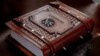 Making a Witcher book cover. Leather craft