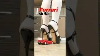 Schoolgirl vs. Ferrari! High Heels Crushing Toys! Oddly Satisfying ASMR