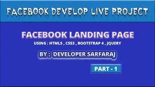Facebook Landing Page Create | Using HTML5 | CSS3 | BOOTSTRAP | JQUERY | In Hindi by Shaikh Sarfaraj