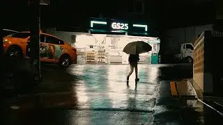 Rainy ASMR Walk in a Small Village on the Outskirts of Seoul