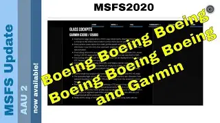 Flight Simulator 2020 - MSFS Update - Aircraft & Avionics update 2 - now available
