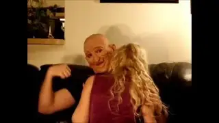 Fit old man kissing Rhonda Rousey ufc