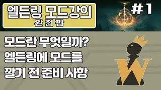 [엘든링 모드 강의 완전판 제 1화] - 모드를 깔기 전 준비해야 될 부분 정리 해드릴게요!