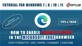 How to Enable search feature in the Microsoft Edge browser, एज ब्राउजर में सर्च फीचर कैसे इनेबल करें
