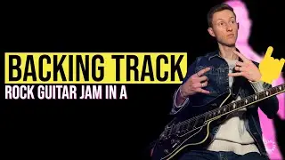 Gliding Glam Rock Groove | Guitar Jam Backing Track In A