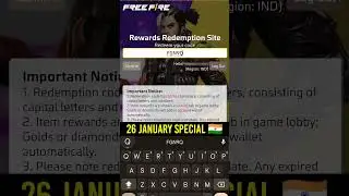 FREE FIRE REDEEM CODE FOR TODAY JANUARY 26 | FF REWARDS REDEEM CODE | FF REDEEM CODE TODAY