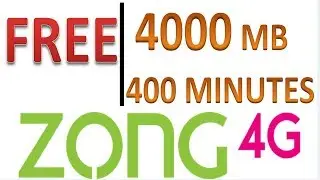 Amazing Zong 4G SIM Offer:Free 4GB Internet + 400 Minutes