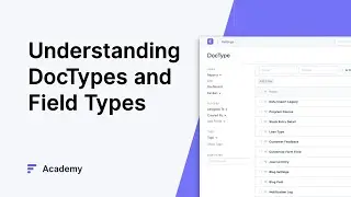 Understanding DocTypes and Field Types