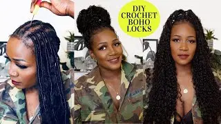 HOW TO INSTALL CROCHET BOHO LOCS ON NATURAL HAIR| EASIEST BOHO LOCS INSTALLATION FT.LOCKBRAIDS