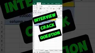 Excel Interview Question 😱 ⁉️#excel #shorts