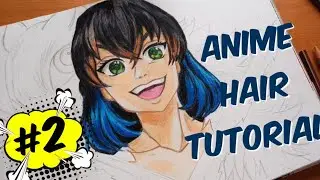 How to draw inosuke hashibira|| Anime hair drawing tutorial