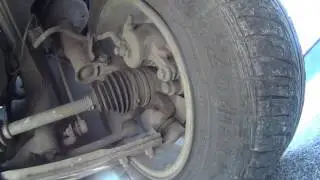 A crunch and a creaking at a rotation of a wheel - bearings in a steering rack were poured.