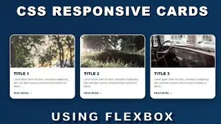 CSS Responsive Card Design with Flexbox | HTML & CSS Tutorial 