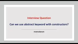 Can we use abstract keyword with constructors?