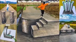 How To Draw Funny 3D Art Any Where For Prank