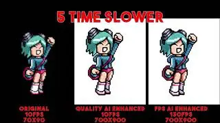 Scott Pilgrim GIF enhanced by AI - DAIN APP & Video2X