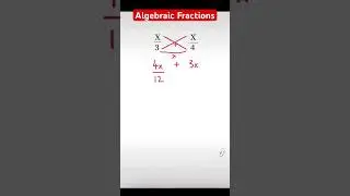 Algebraic Fractions made easy #math #gcse #decimals #education #paper3
