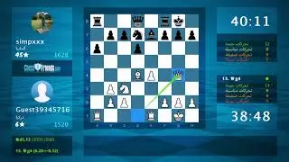 Chess Game Analysis: Guest39345716 - simpxxx : 1-0 (By ChessFriends.com)