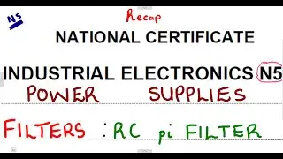 Industrial Electronics N5 Power Supplies RC Filter Example 1 @mathszoneafricanmotives  @MathsZoneTV