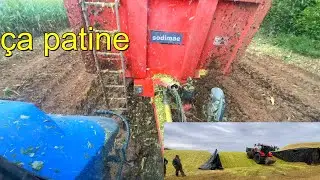 J'AI failli rester embourbé !?! ( ensilage dans une grosse explotation laitière )