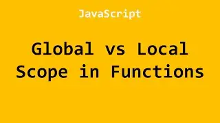 Global vs Local Scope in Functions JavaScript