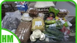 We stocked up on food for the year.