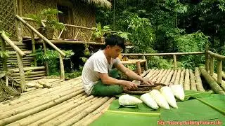 Harvesting  Giant Bamboo shoots _ processing tutorial and preservervation, Building Future Life