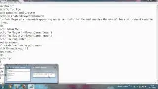 How to make a game of Tic Tac Toe using notepad