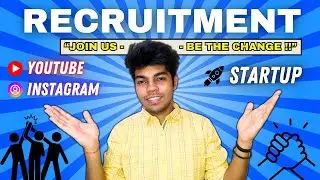 YouTube Team Recruitment || Join Our Startup || Social Media Influencing Opportunity
