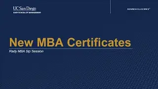 Rady MBA Certificates