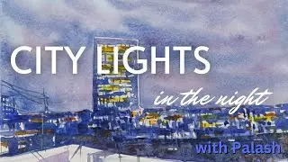 City lights in the night -  The view from the terrace!