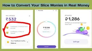 How To Convert Monies in Cash  Slice Card Reward Rate Reward Redeem Process Live