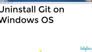 Uninstalling Git from Windows