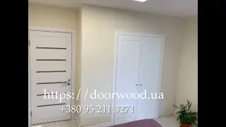 Двухстворчатые Окрашенные двери в гардеробную комнату