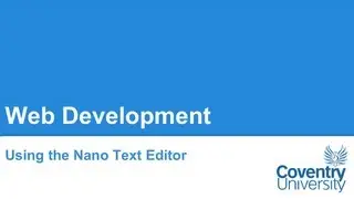 Using the nano Editor