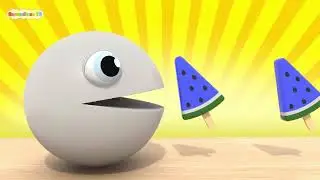 Learning Colors Pacman Ice Cream for Kids Educational Cartoons for Kids