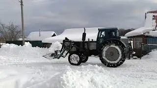 Вывожу снег на т-40