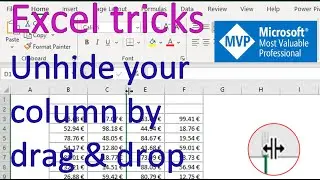Excel trick - Unhide column with drag & drop 😉