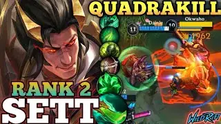 SETT OVERPOWER META BUILD ABUSE! TOPLANE MONSTER MVP PLAY - TOP 2 GLOBAL SETT BY Dainle - WILD RIFT