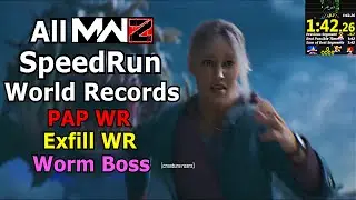 MW3 Zombies All Speed Run World Records Solo pap exfil worm