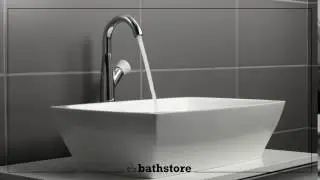 Transition carrara marble tall basin mixer