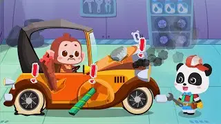 Little Panda's Car Repair - Be a Skilled Auto Mechanic And Decorate Your Cars - Babybus Game Video