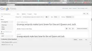 Choosing Google Fonts