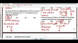 4-)M8 Cebir (Eşitsizlikler) 12