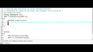 Pass and Return an array using pointer variable with a simple function