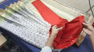 Perfect Banarasi Saree Belt Merge with Trouser _Trouser Saree with Plates Complete Stitching Process